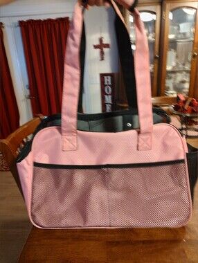 Pink Small Pet Carrier Tote with Mesh Front